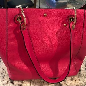 Rose colored large purse. Used ONCE, like NEW condition.